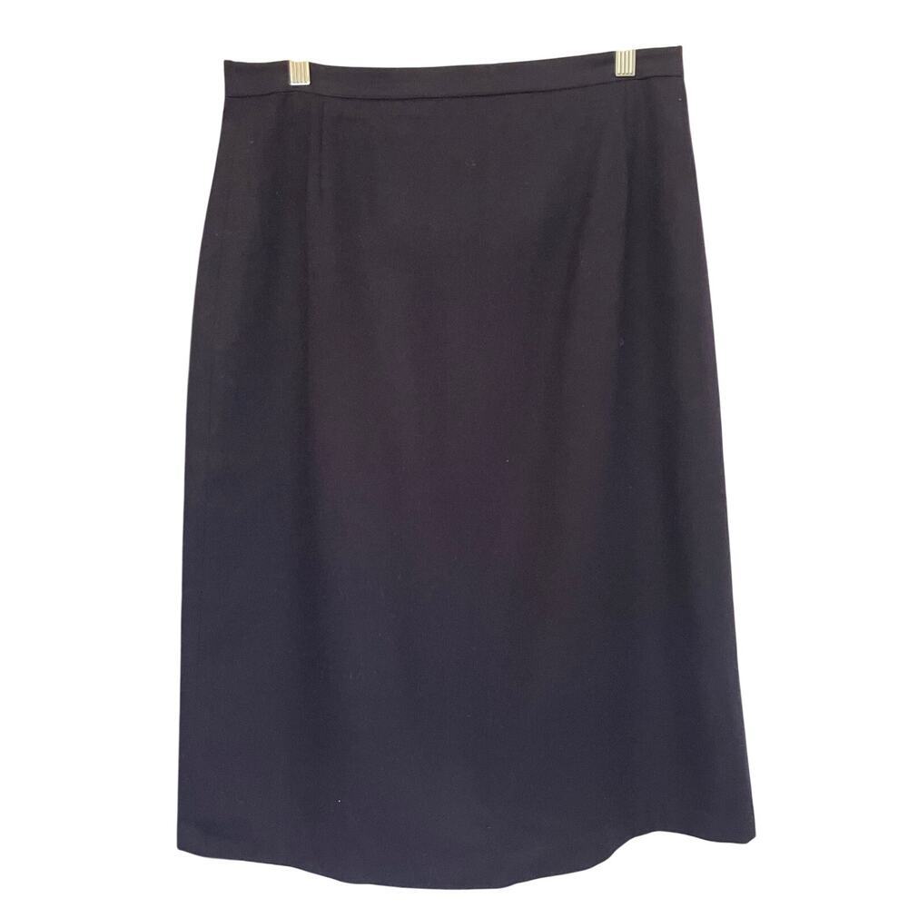 DUNEDIN Vintage Women's Pencil Wool Skirt Navy Size 16